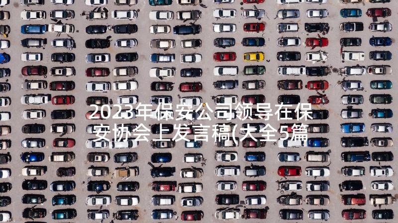 2023年保安公司领导在保安协会上发言稿(大全5篇)