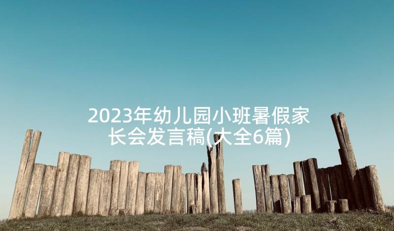 2023年幼儿园小班暑假家长会发言稿(大全6篇)