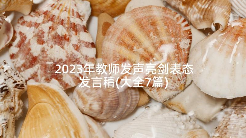 2023年教师发声亮剑表态发言稿(大全7篇)