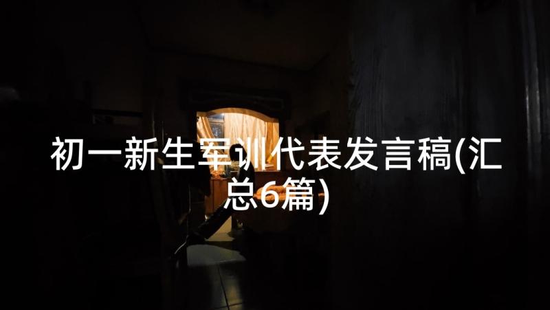 初一新生军训代表发言稿(汇总6篇)