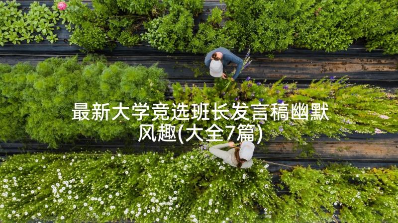 最新大学竞选班长发言稿幽默风趣(大全7篇)