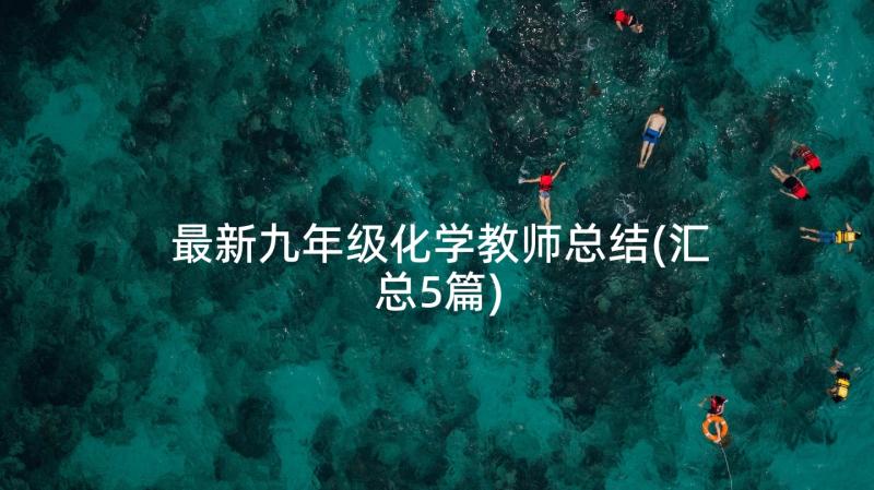 最新九年级化学教师总结(汇总5篇)