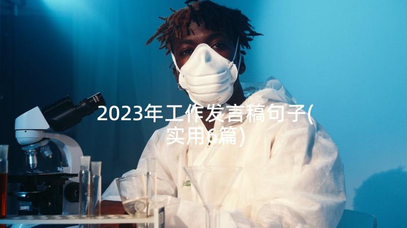 2023年工作发言稿句子(实用6篇)