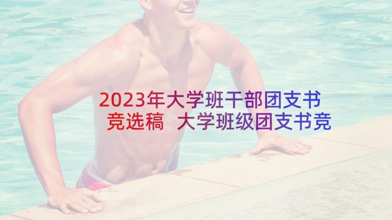 2023年大学班干部团支书竞选稿 大学班级团支书竞选发言稿(汇总5篇)