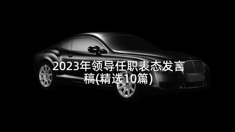 2023年领导任职表态发言稿(精选10篇)