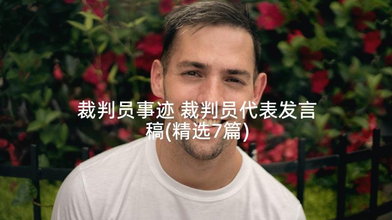 裁判员事迹 裁判员代表发言稿(精选7篇)