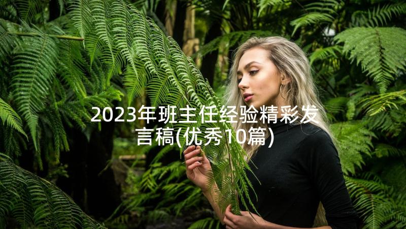 2023年班主任经验精彩发言稿(优秀10篇)