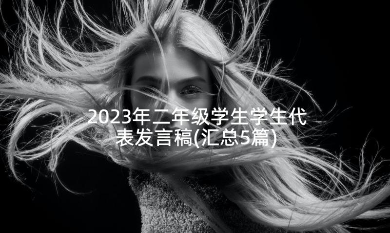 2023年二年级学生学生代表发言稿(汇总5篇)