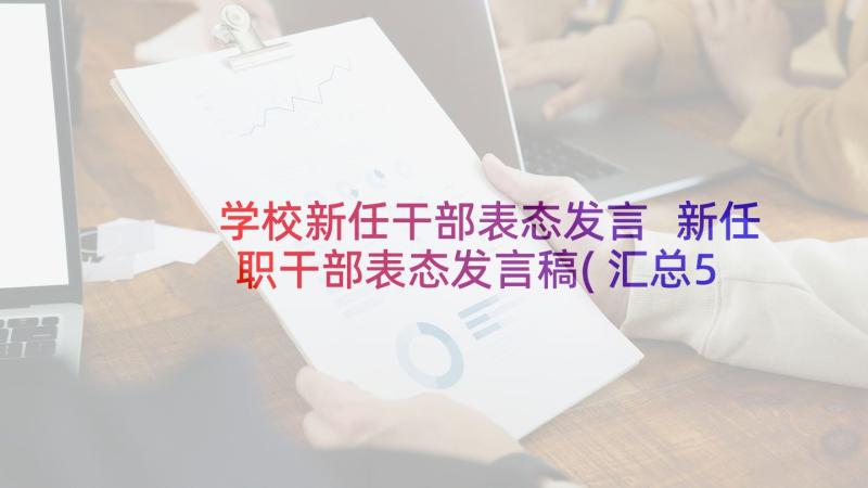 学校新任干部表态发言 新任职干部表态发言稿(汇总5篇)