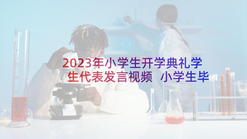 2023年小学生开学典礼学生代表发言视频 小学生毕业典礼代表发言稿(汇总10篇)