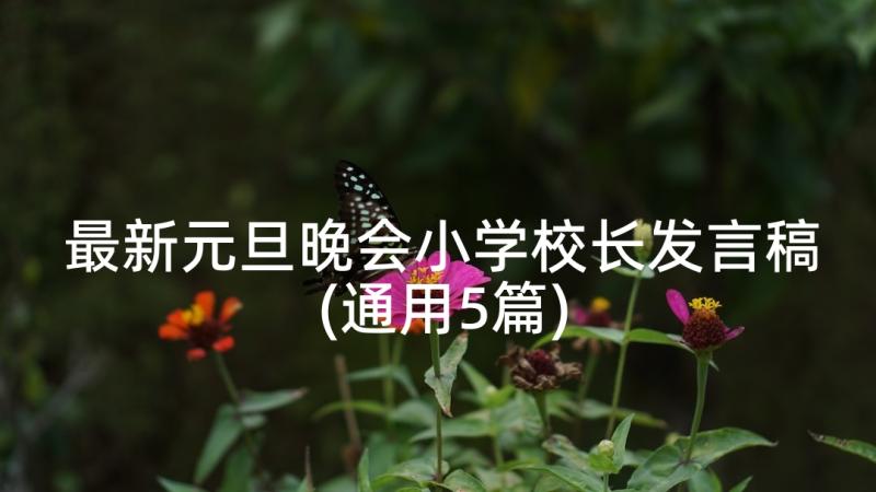 最新元旦晚会小学校长发言稿(通用5篇)