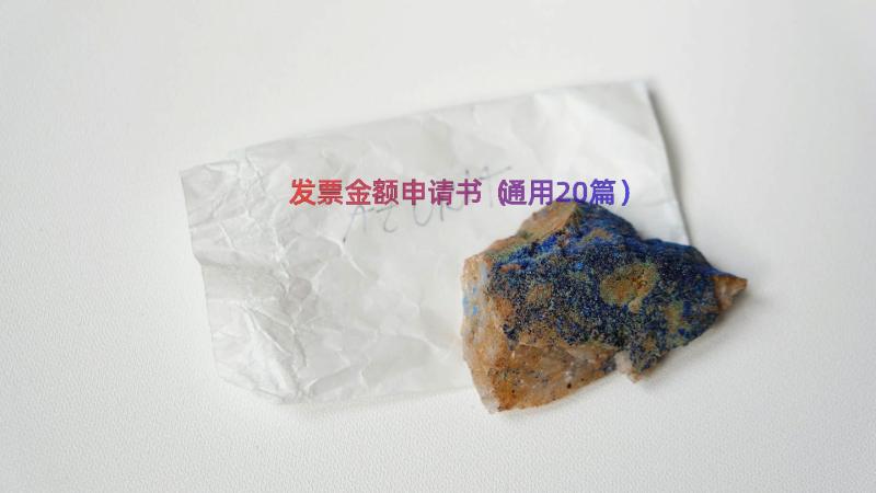 发票金额申请书（通用20篇）