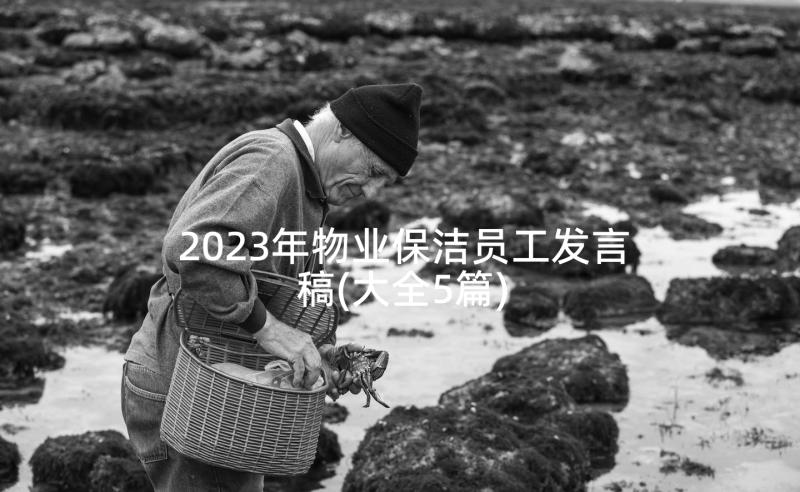 2023年物业保洁员工发言稿(大全5篇)