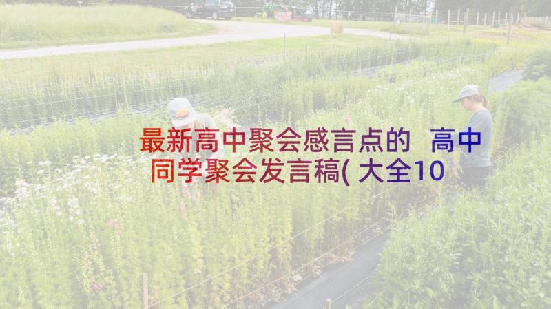 最新高中聚会感言点的 高中同学聚会发言稿(大全10篇)