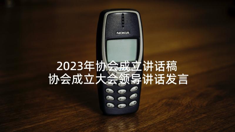 2023年协会成立讲话稿 协会成立大会领导讲话发言稿(模板5篇)