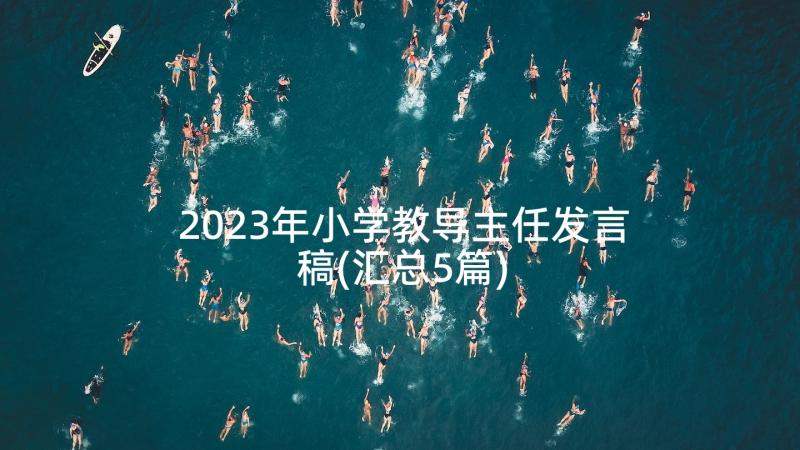 2023年小学教导主任发言稿(汇总5篇)