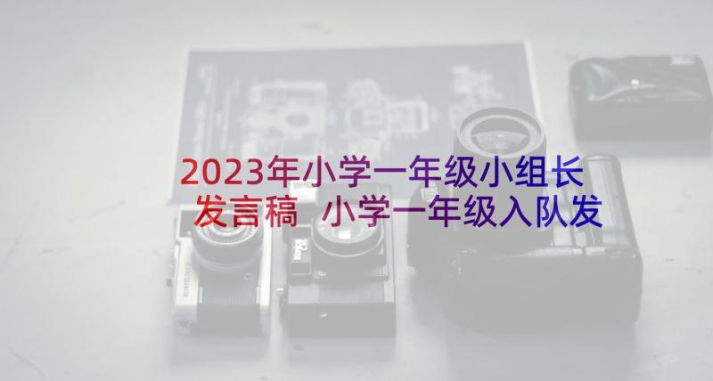 2023年小学一年级小组长发言稿 小学一年级入队发言稿(通用7篇)