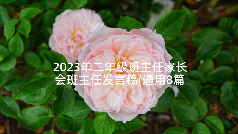 2023年二年级班主任家长会班主任发言稿(通用8篇)