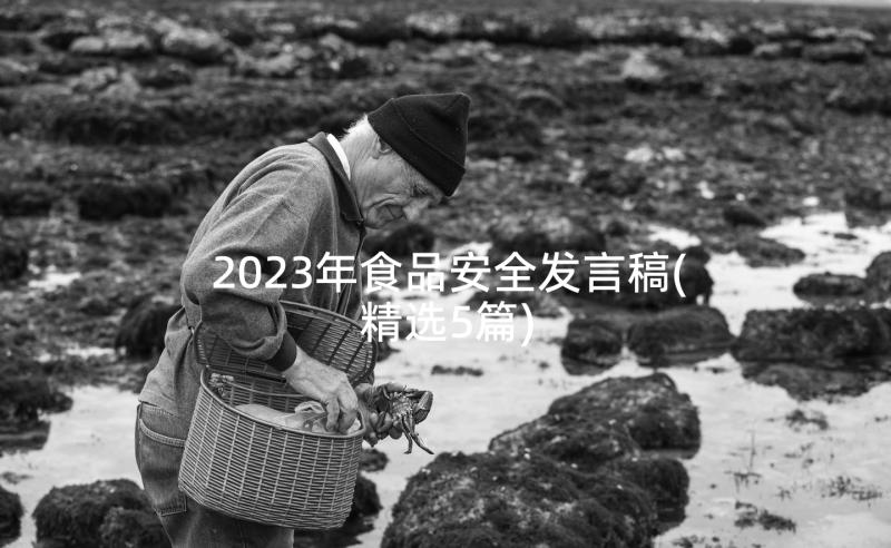 2023年食品安全发言稿(精选5篇)