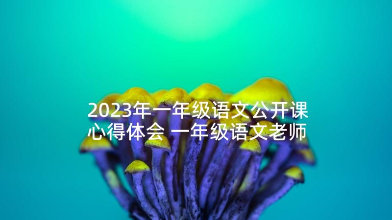 2023年一年级语文公开课心得体会 一年级语文老师家长会发言稿(优质7篇)