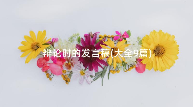 辩论时的发言稿(大全9篇)