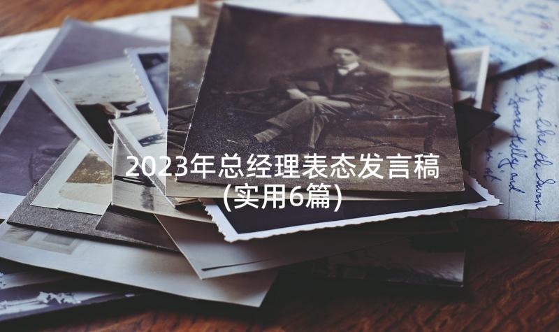 2023年总经理表态发言稿(实用6篇)