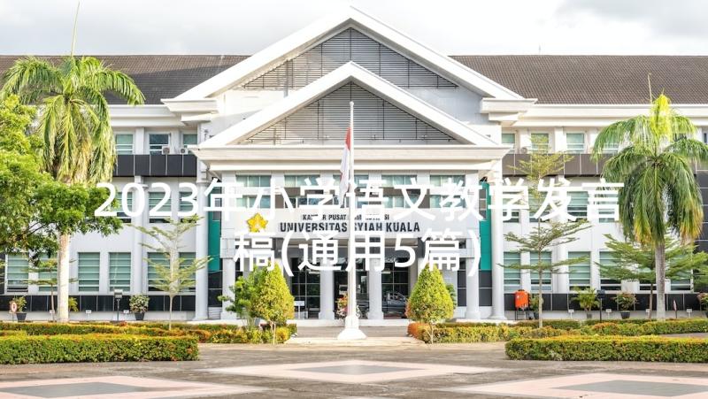 2023年小学语文教学发言稿(通用5篇)