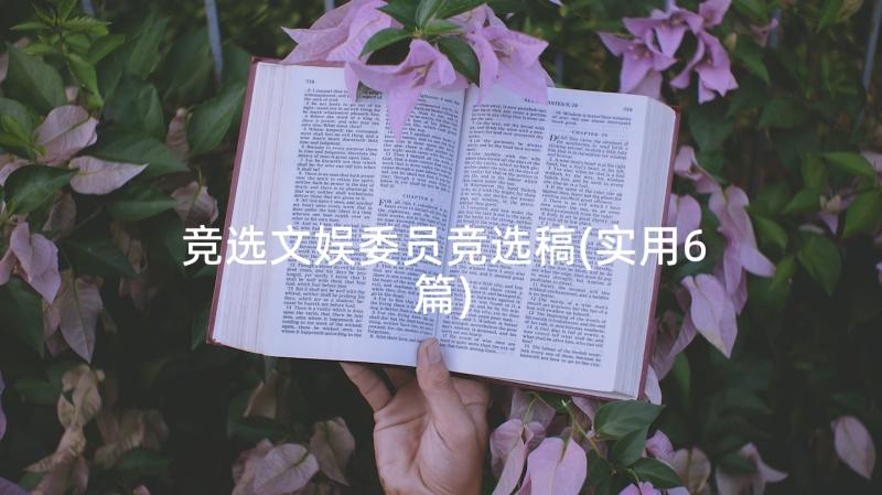 竞选文娱委员竞选稿(实用6篇)