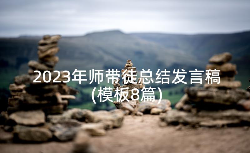 2023年师带徒总结发言稿(模板8篇)