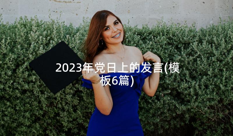 2023年党日上的发言(模板6篇)