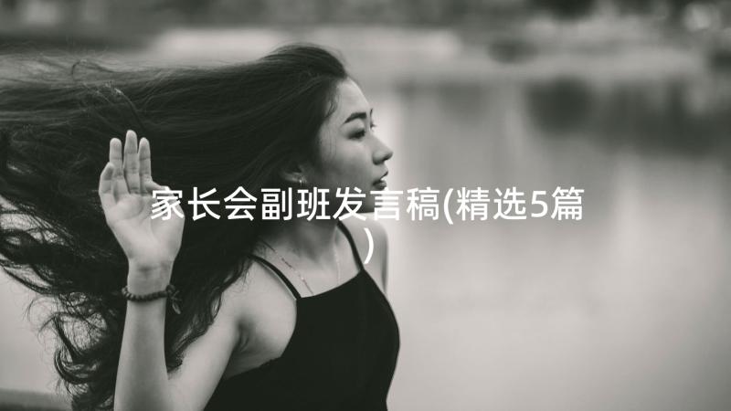 家长会副班发言稿(精选5篇)