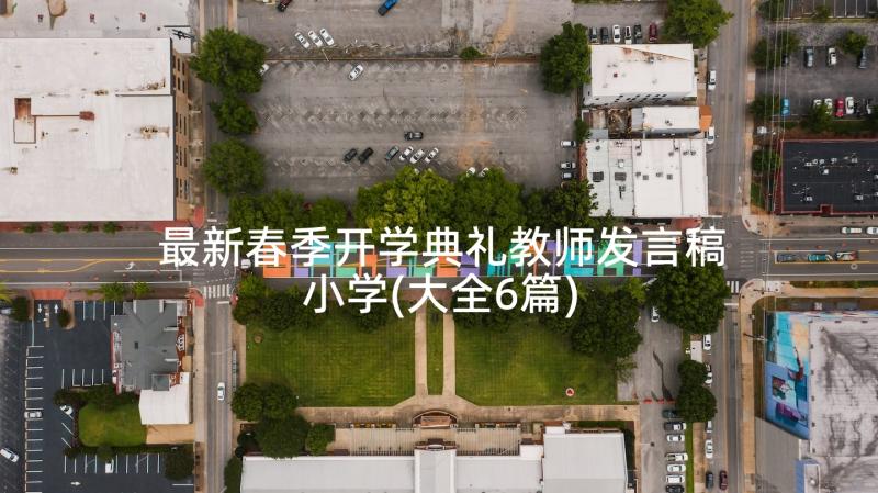 最新春季开学典礼教师发言稿小学(大全6篇)