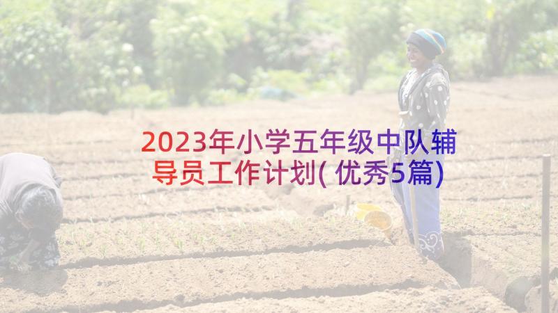 2023年小学五年级中队辅导员工作计划(优秀5篇)