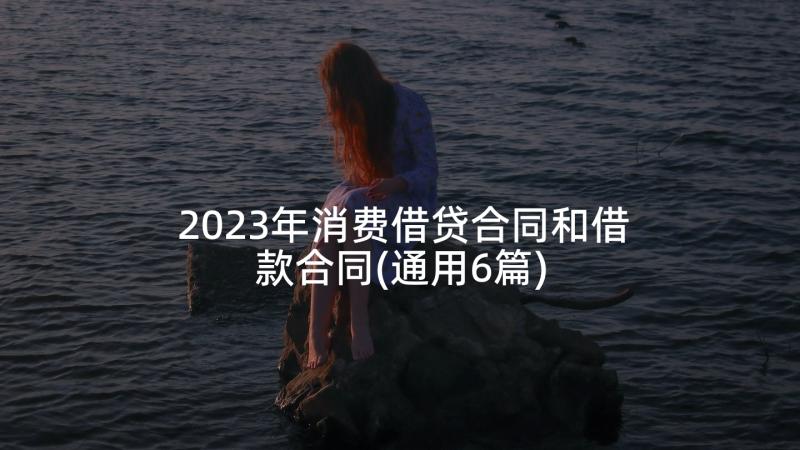 2023年消费借贷合同和借款合同(通用6篇)