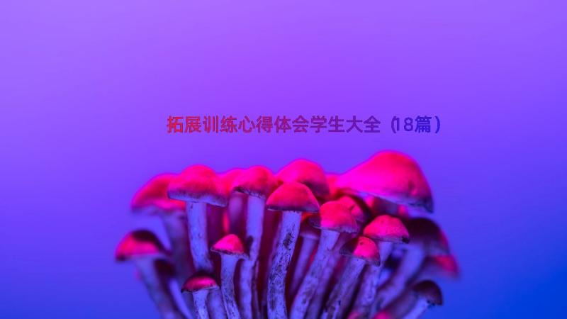 拓展训练心得体会学生大全（18篇）