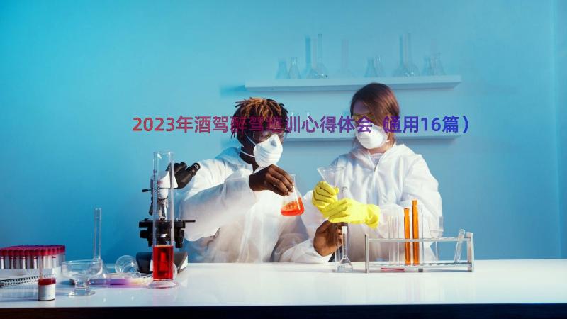 2023年酒驾醉驾培训心得体会（通用16篇）