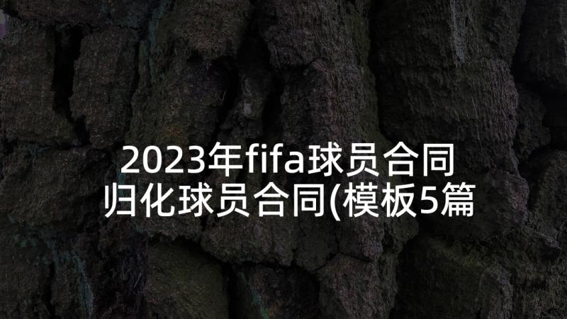 2023年fifa球员合同 归化球员合同(模板5篇)