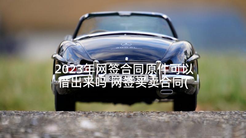 2023年网签合同原件可以借出来吗 网签买卖合同(通用5篇)