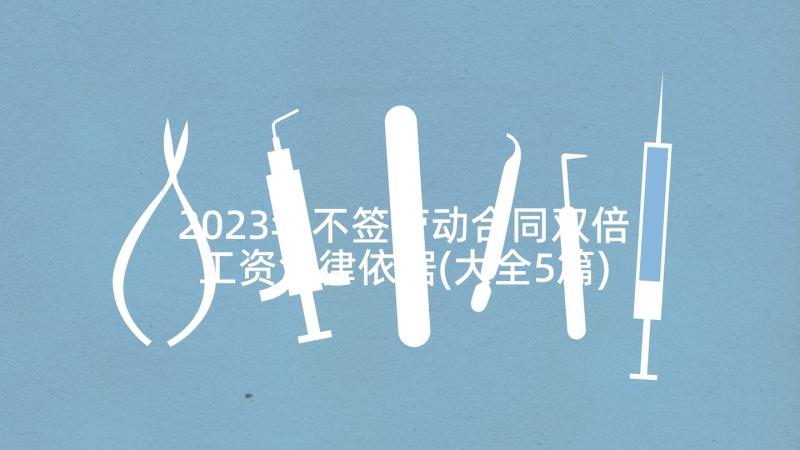 2023年不签劳动合同双倍工资法律依据(大全5篇)