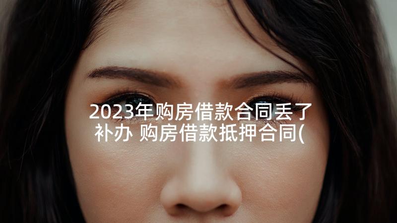 2023年购房借款合同丢了补办 购房借款抵押合同(通用7篇)