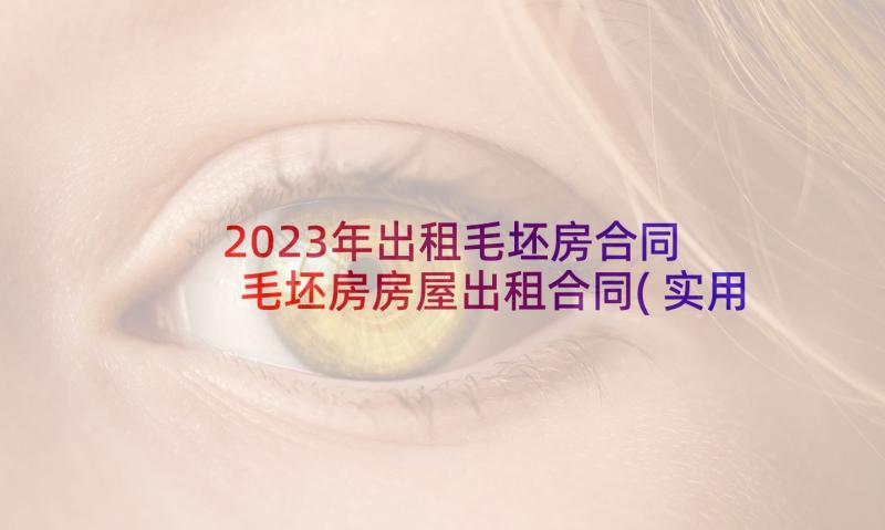 2023年出租毛坯房合同 毛坯房房屋出租合同(实用5篇)