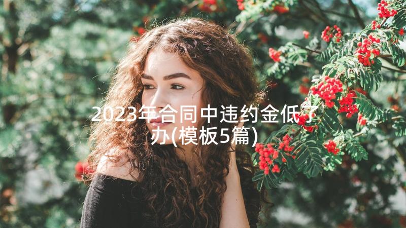 2023年合同中违约金低了办(模板5篇)