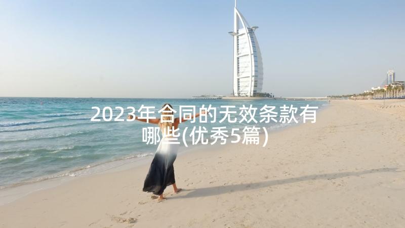 2023年合同的无效条款有哪些(优秀5篇)