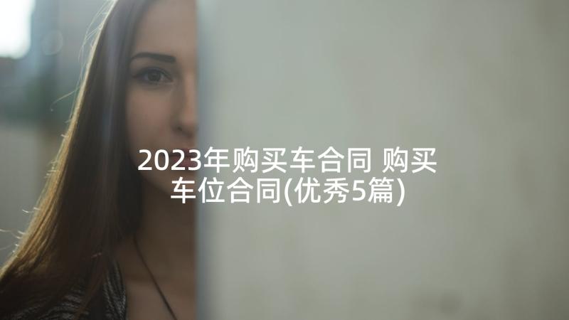 2023年购买车合同 购买车位合同(优秀5篇)