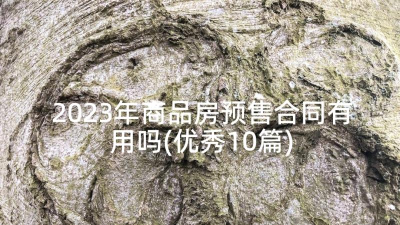 2023年商品房预售合同有用吗(优秀10篇)