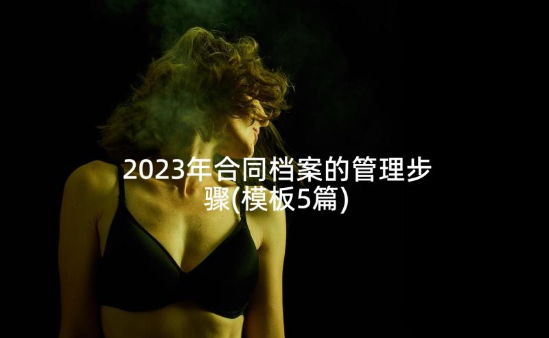 2023年合同档案的管理步骤(模板5篇)