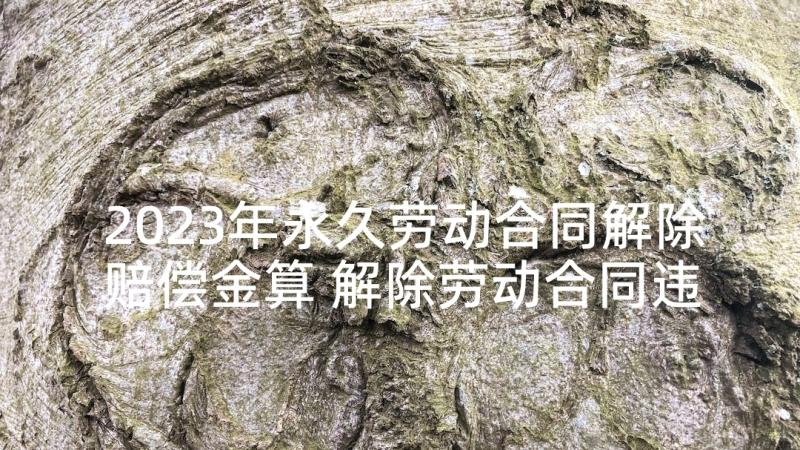 2023年永久劳动合同解除赔偿金算 解除劳动合同违约赔偿计算(大全5篇)