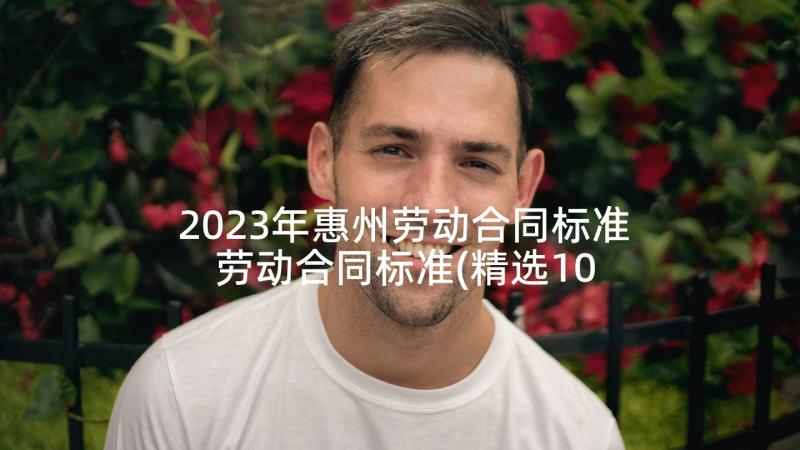 2023年惠州劳动合同标准 劳动合同标准(精选10篇)