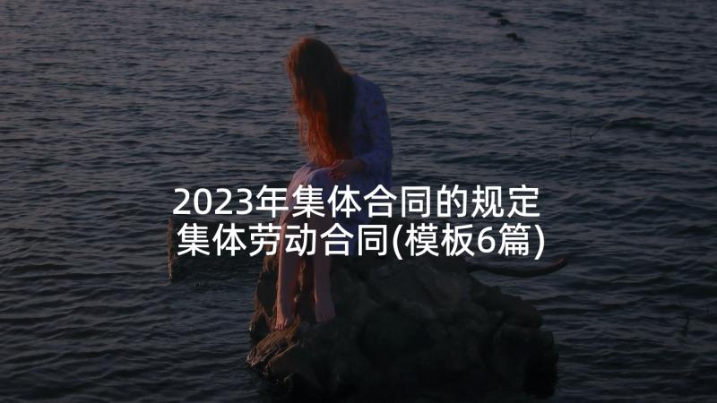 2023年集体合同的规定 集体劳动合同(模板6篇)