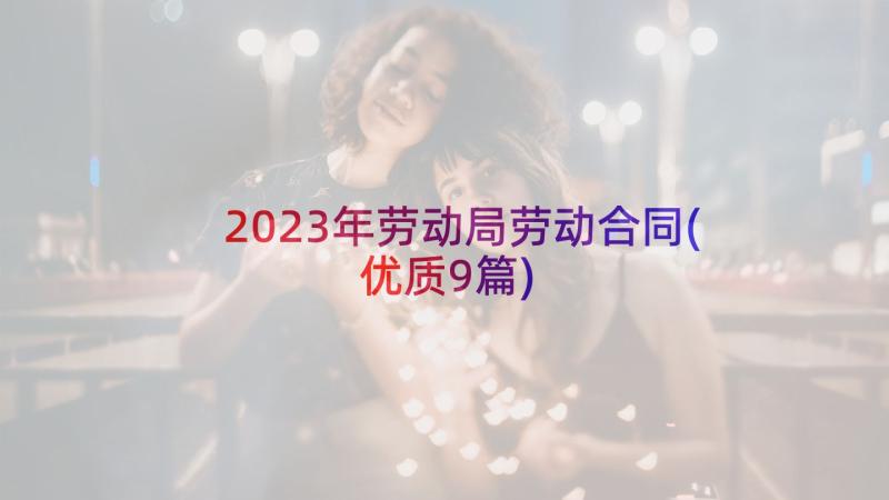 2023年劳动局劳动合同(优质9篇)